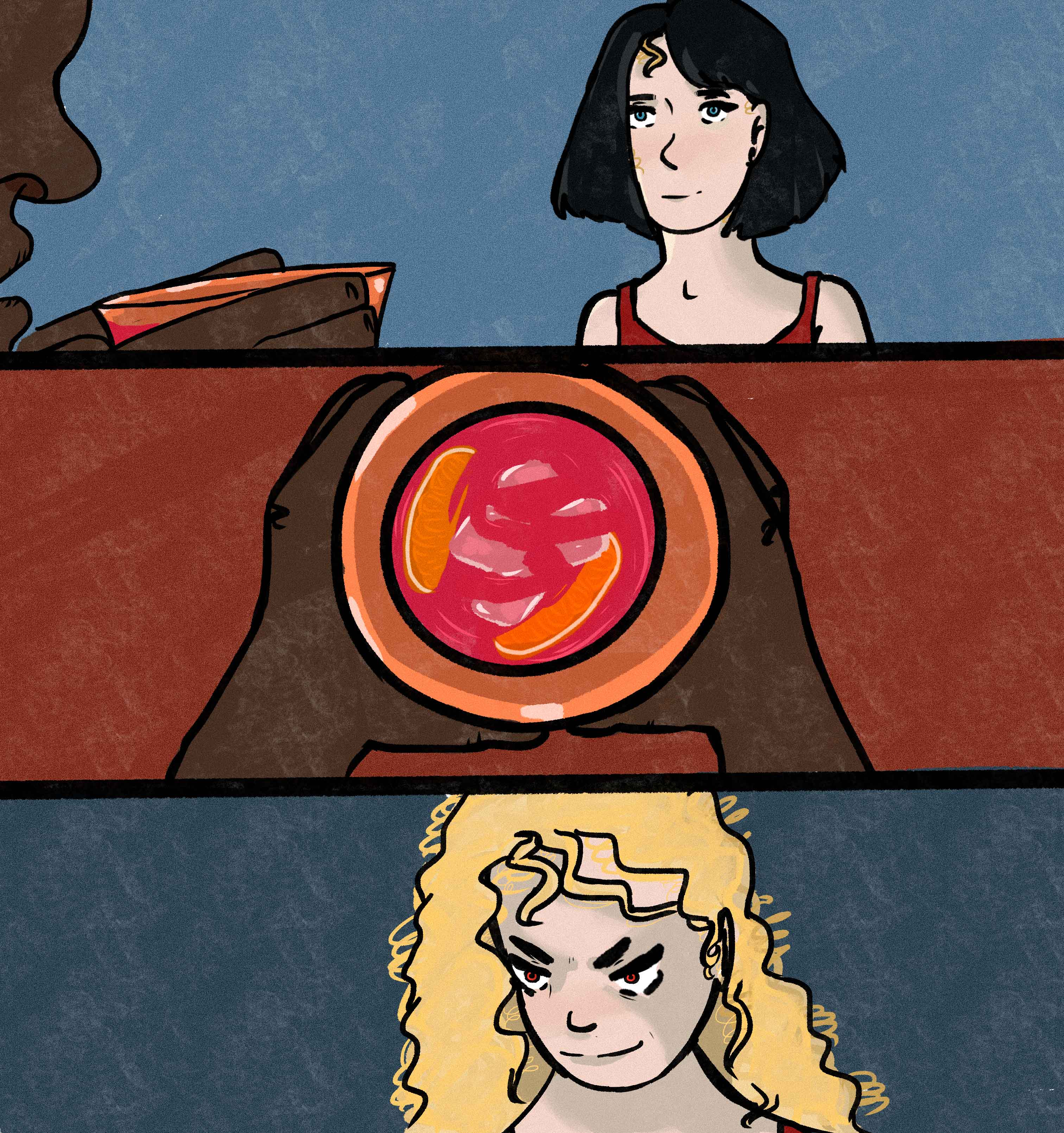 Uma canecada de chá revela que Célia é Alice.